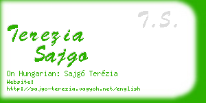 terezia sajgo business card